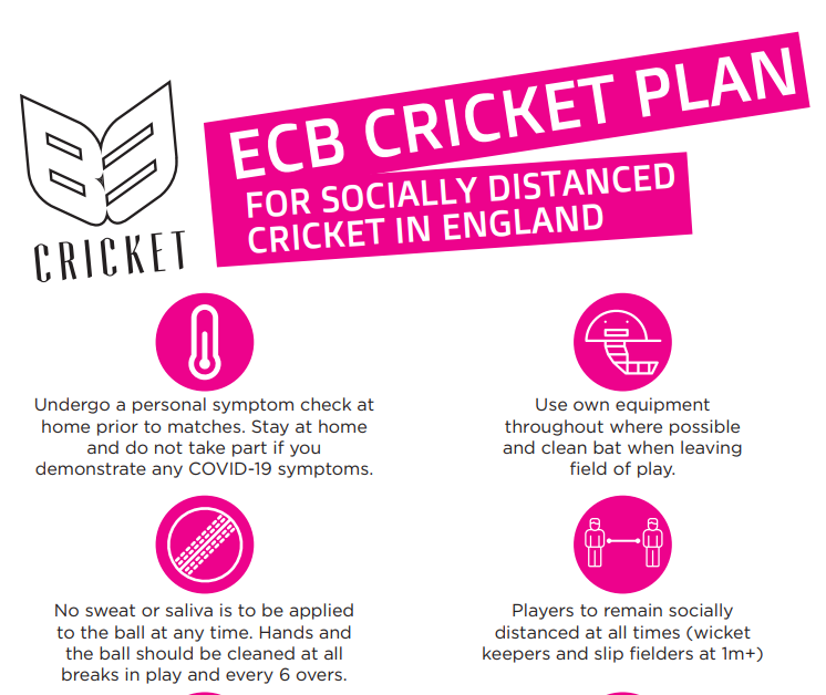 B3 Cricket Stay Safe Poster - ECB COVID19 Safety Plan